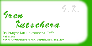 iren kutschera business card